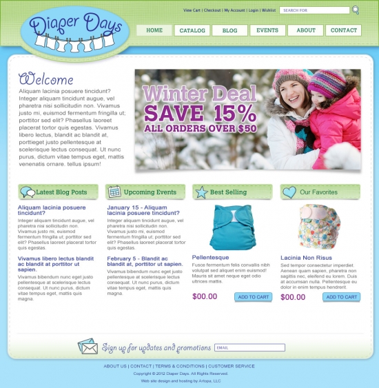 diaper days e-commerce website